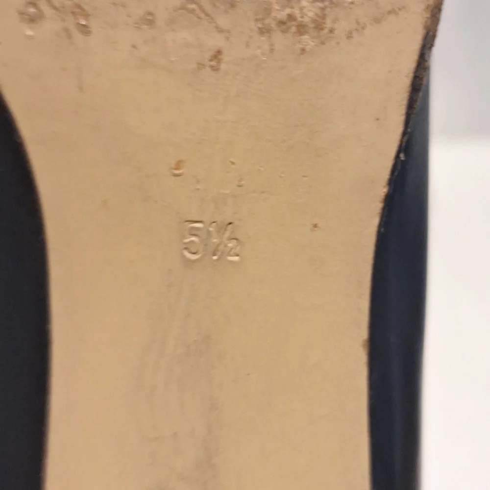 Peter Kaiser Black Block Heel Square Toe Leather Pumps